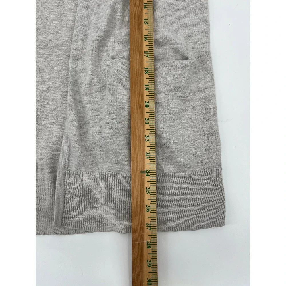 Madewell Womens XS Heather‎ Gray Cotton Blend Open Front Pocket Cardigan Sweater